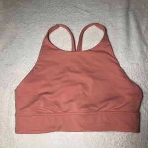 Pink lululemon x Soulcycle sports bra